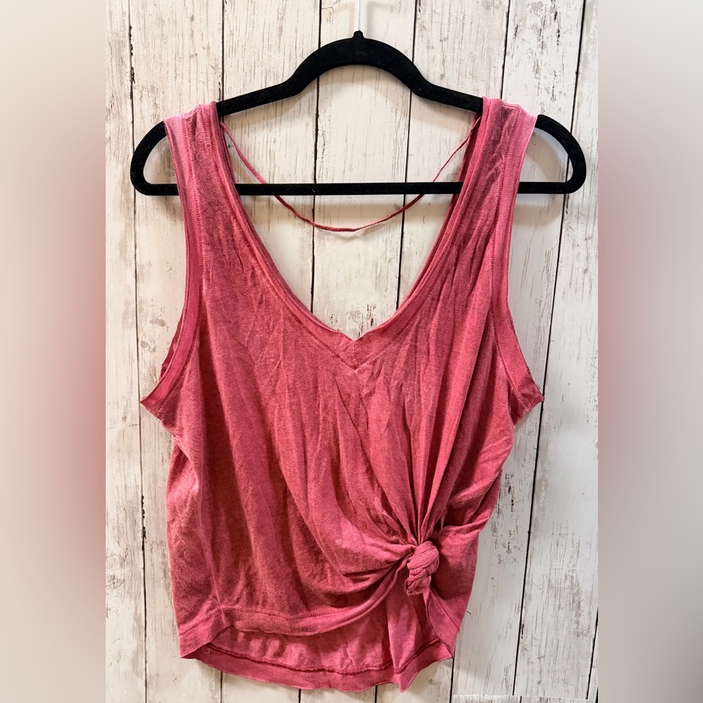 FP Movement by Free People Pink Knotted Tank Top